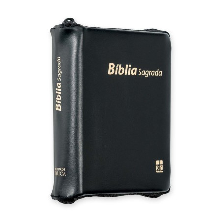 BÍBLIA DN22Z | Preto | Capa vinil | Fecho